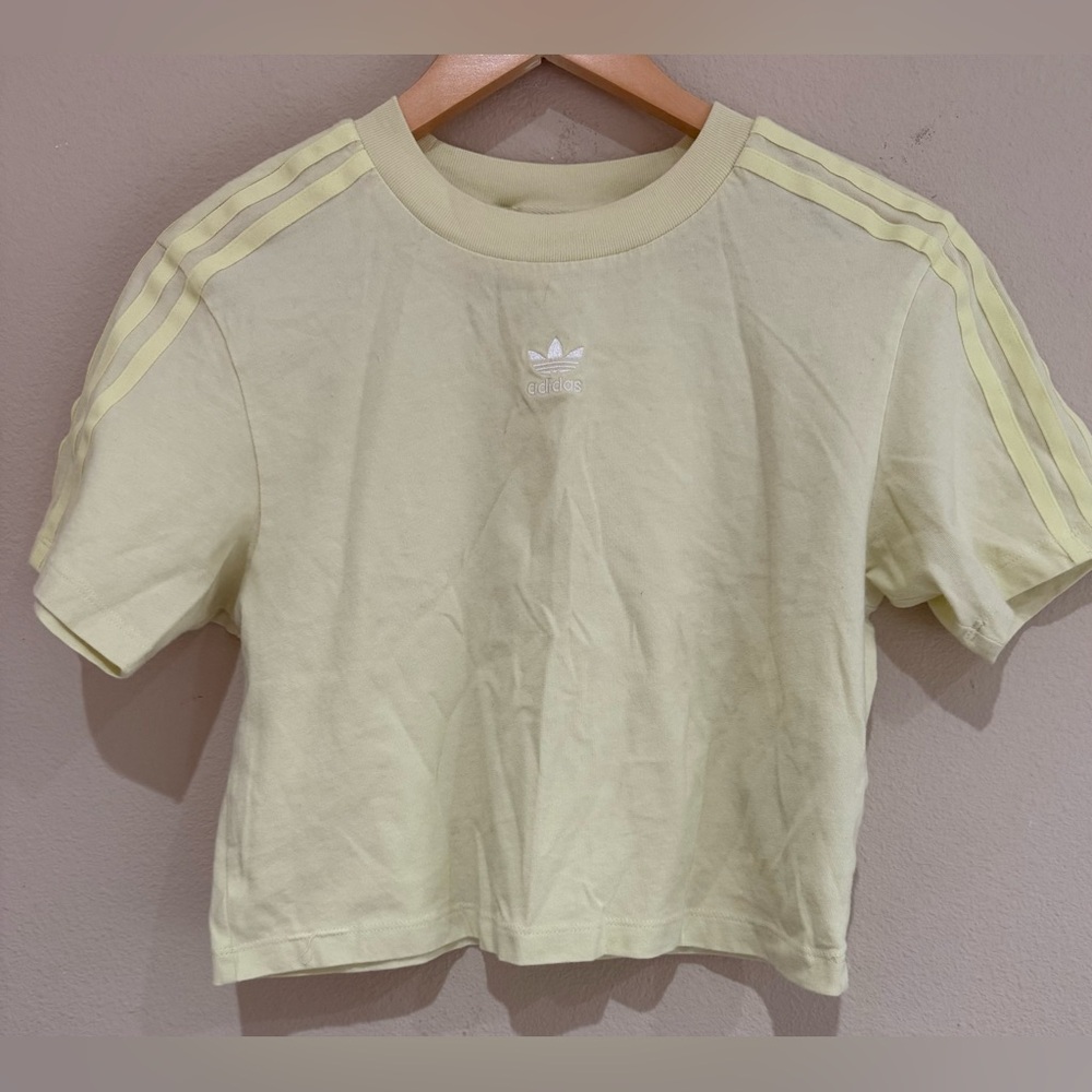 Adidas Light Yellow Tee Size Small